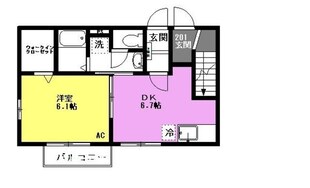 ジュネス東町Ａ棟の物件間取画像